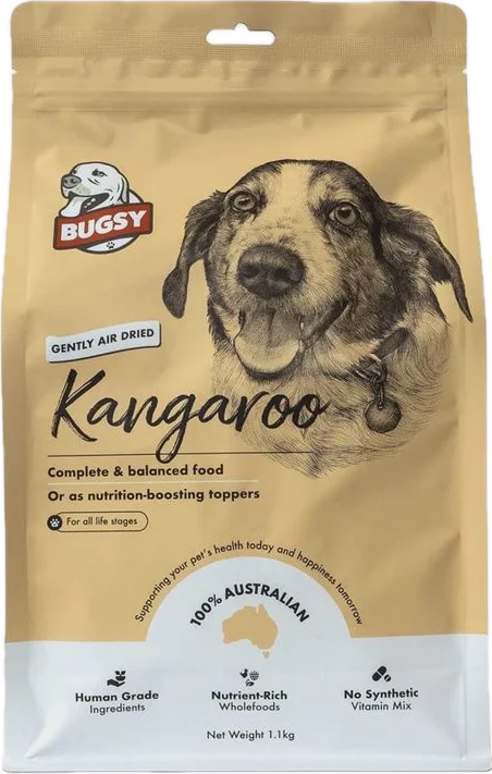 Bugsy air dried kangaroo dog food
